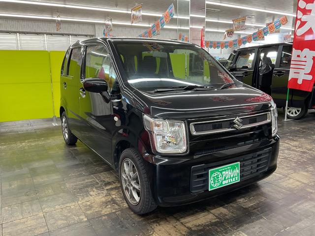ワゴンＲ ハイブリッドＦＸ　４ＷＤ　運転席・助手席エアーバック　ＡＢＳ　ＥＳＣ　盗難防止システム　衝突被害軽減システム　衝突安全ボディ　アイドリングストップ　クリアランスソナー（4枚目）