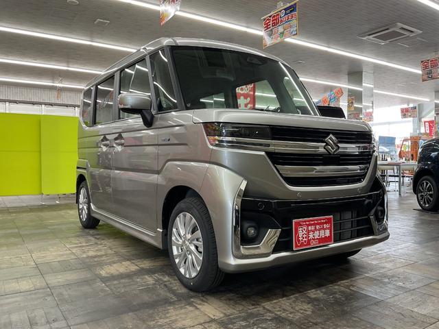 スペーシアカスタム ハイブリッドＧＳ　４ＷＤ　運転席・助手席エアーバック　ＡＢＳ　ＥＳＣ　盗難防止システム　衝突被害軽減システム　衝突安全ボディ　アイドリングストップ　クリアランスソナー（4枚目）