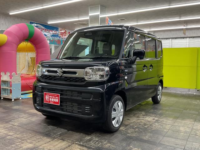 スペーシア ハイブリッドＧ　４ＷＤ　運転席・助手席エアーバック　ＡＢＳ　ＥＳＣ　盗難防止システム　衝突被害軽減システム　衝突安全ボディ　アイドリングストップ　クリアランスソナー（2枚目）