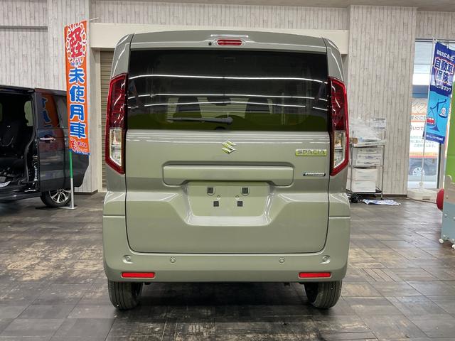 スペーシア ハイブリッドＧ　４ＷＤ　届出済未使用車　スマートキー　アイドリングストップ　衝突被害軽減システム　衝突安全ボディ　盗難防止システム　クリアランスソナー　シートヒーター（7枚目）
