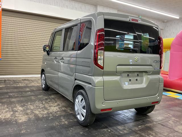 スペーシア ハイブリッドＧ　４ＷＤ　届出済未使用車　スマートキー　アイドリングストップ　衝突被害軽減システム　衝突安全ボディ　盗難防止システム　クリアランスソナー　シートヒーター（8枚目）