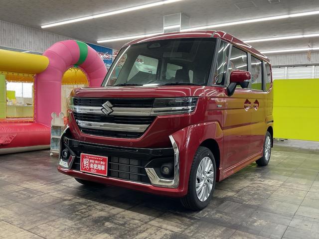 スペーシアカスタム ハイブリッドＧＳ　届出済み未使用車　４ＷＤ　運転席・助手席エアーバック　ＡＢＳ　ＥＳＣ　盗難防止システム　衝突被害軽減システム　衝突安全ボディ　アイドリングストップ　クリアランスソナー（2枚目）