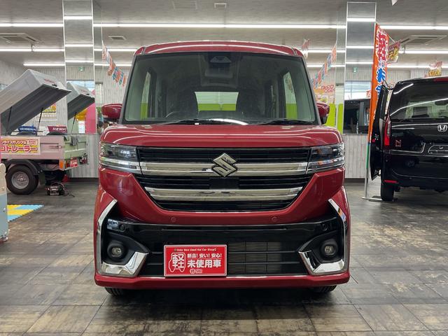 スペーシアカスタム ハイブリッドＧＳ　届出済み未使用車　４ＷＤ　運転席・助手席エアーバック　ＡＢＳ　ＥＳＣ　盗難防止システム　衝突被害軽減システム　衝突安全ボディ　アイドリングストップ　クリアランスソナー（3枚目）