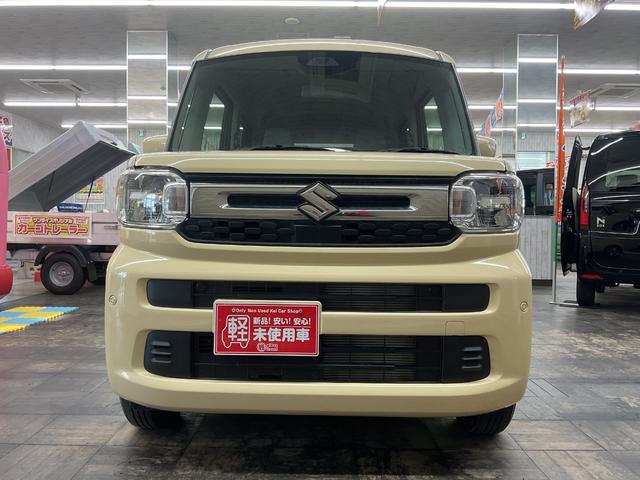 スペーシア ハイブリッドＧ　届出済み未使用車　４ＷＤ　運転席・助手席エアーバック　ＡＢＳ　ＥＳＣ　盗難防止システム　衝突被害軽減システム　衝突安全ボディ　アイドリングストップ　クリアランスソナー（3枚目）