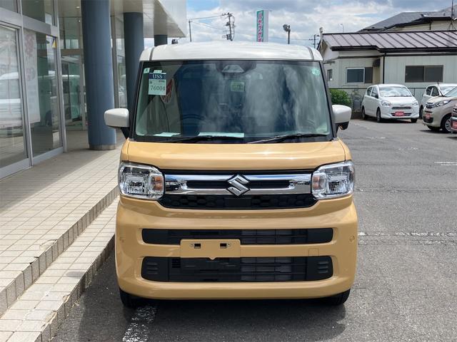 スペーシア ハイブリッドＸ　４ＷＤ　届け出済み未使用車　両側電動スライドドア　クリアランスソナー　衝突被害軽減システム　オートライト　ＬＥＤヘッドランプ　スマートキー　アイドリングストップ　電動格納ミラー　シートヒーター（13枚目）