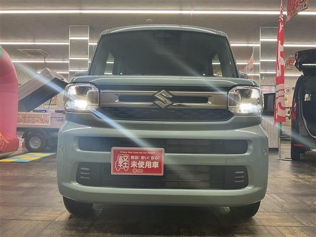 スペーシア ハイブリッドG 4WD 届け出済み未使用車 両側スライドドア クリアランスソナー レーンアシスト 衝突被害軽減システム オートライト LEDヘッドランプ スマートキー アイドリングストップ 電動格納ミラー(68枚目)