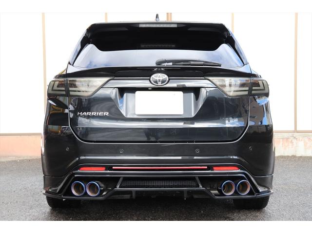 ハリアー プログレス　スタイルブルーイッシュ　修復歴無し　フロント、サイドモデリスタエアロ　クールレーシング、リアバンパー＆マフラー　ブリッツ車高調　パワーバックドア　ＪＢＬサウンド　スマートキー　プッシュスタート　アラウンドビューモニター　ナビ（6枚目）