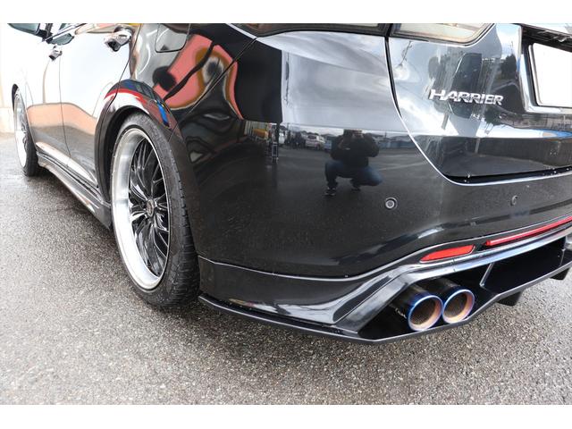 ハリアー プログレス　スタイルブルーイッシュ　修復歴無し　フロント、サイドモデリスタエアロ　クールレーシング、リアバンパー＆マフラー　ブリッツ車高調　パワーバックドア　ＪＢＬサウンド　スマートキー　プッシュスタート　アラウンドビューモニター　ナビ（9枚目）