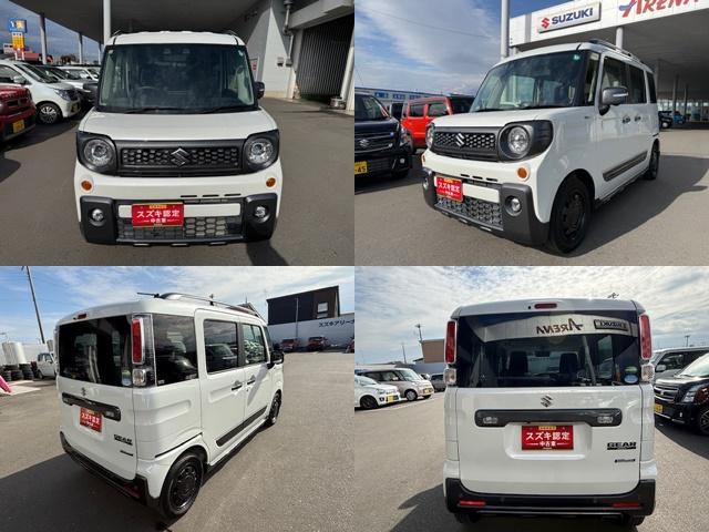 スペーシアギア ＨＹＢＲＩＤ　ＸＺ　２型　４ＷＤ　衝突被害軽減Ｓ　全方位ナビ　４ＷＤ　衝突被害軽減システム　アイドリングストップ　横滑り防止機能　衝突安全ボディ　バックカメラ　オートライト　スライドドア　プッシュスタート　プッシュスタート　シートヒーター　オートエアコン（2枚目）