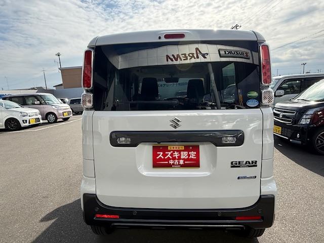 スペーシアギア ＨＹＢＲＩＤ　ＸＺ　２型　４ＷＤ　衝突被害軽減Ｓ　全方位ナビ　４ＷＤ　衝突被害軽減システム　アイドリングストップ　横滑り防止機能　衝突安全ボディ　バックカメラ　オートライト　スライドドア　プッシュスタート　プッシュスタート　シートヒーター　オートエアコン（7枚目）