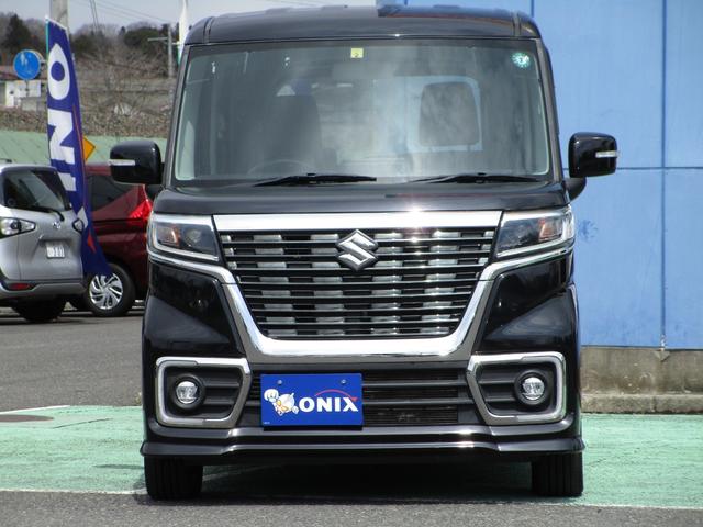スペーシアカスタム ハイブリッドＸＳターボ　４ＷＤ　カロッツェリアナビ　フルセグ　Ｂｌｕｅｔｏｏｔｈ　両側パワースライドドア　クルーズコントロール　ＬＥＤヘッドランプ　オートエアコン　ＬＥＤフォグランプ　プッシュスタート　シートヒーター（2枚目）