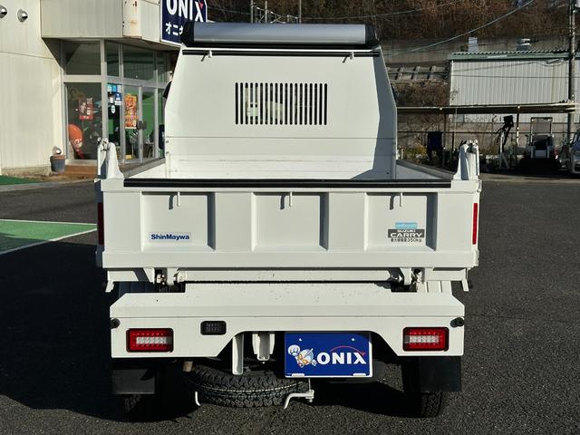 キャリイトラック 頑丈ダンプ　４ＷＤ　頑丈ダンプ　社外ナビ　社外ＬＥＤヘッドライト　フォグ　横滑り防止装置　ライトレベライザー　エアコン　パワステ　社外ルーフキャリア（18枚目）