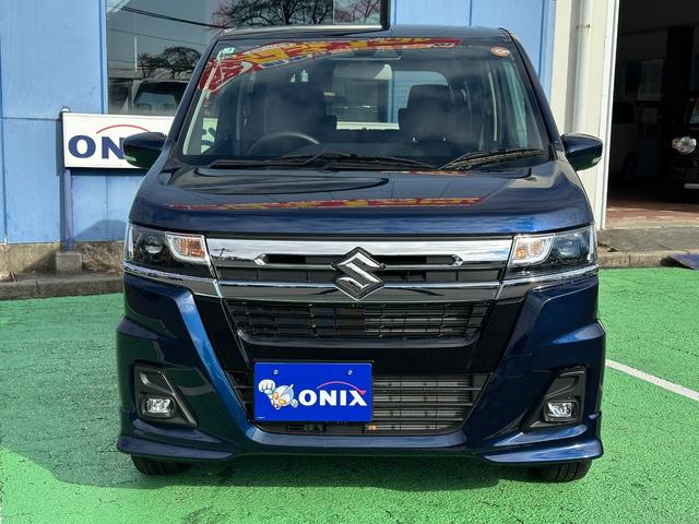 ワゴンＲカスタムＺ ハイブリッドＺＴ　４ＷＤターボ　社外ナビゲーション　Ｂｌｕｅｔｏｏｔｈ　ＤＶＤ再生可能　パドルシフト　ＬＥＤヘッドライト　アダプティブクルーズコントロール　前席シートヒーター　ミラーヒーター　純正１５インチアルミ（23枚目）