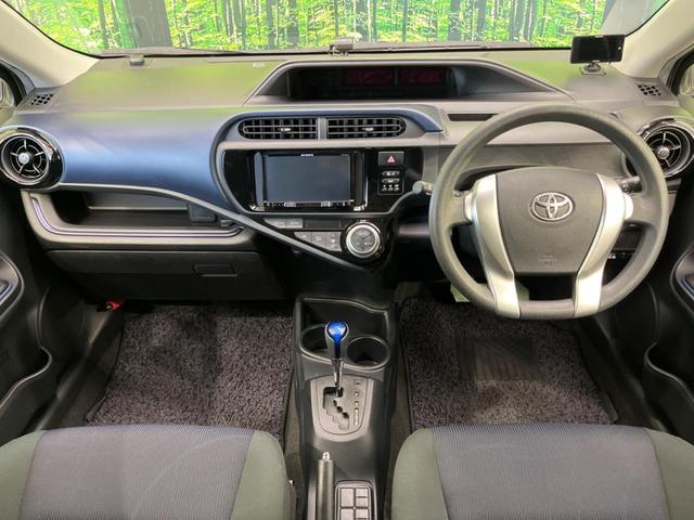 アクア S 純正ナビ 禁煙車 ドラレコ LEDヘッド ETC オートライト オートエアコン Bluetooth CD DVD再生 地デジ LEDフォグ 純正ホイール(2枚目)