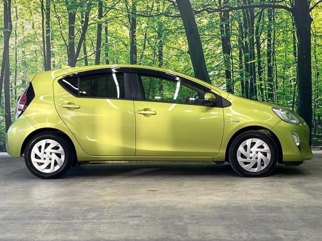 アクア S 純正ナビ 禁煙車 ドラレコ LEDヘッド ETC オートライト オートエアコン Bluetooth CD DVD再生 地デジ LEDフォグ 純正ホイール(24枚目)