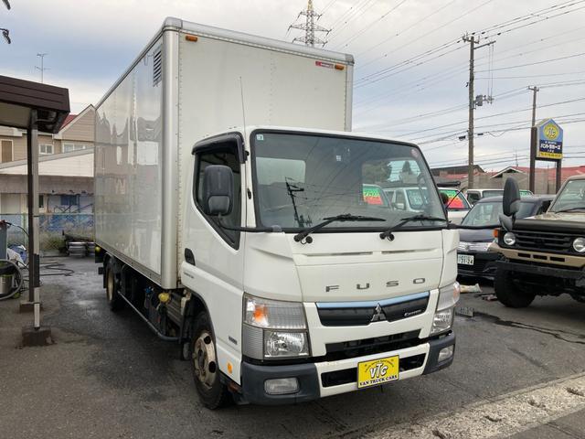 キャンター 　パブコパネルバン　新明和パワーゲート　４ＷＤ　ＡＴ　ディーゼルターボ　荷台内寸４３００・１７６０・２０７０　アルミ縞鋼板　ラッシングレール２段　バックモニター　フォグ　左電格ミラー　３７４６４７ｋｍ（3枚目）