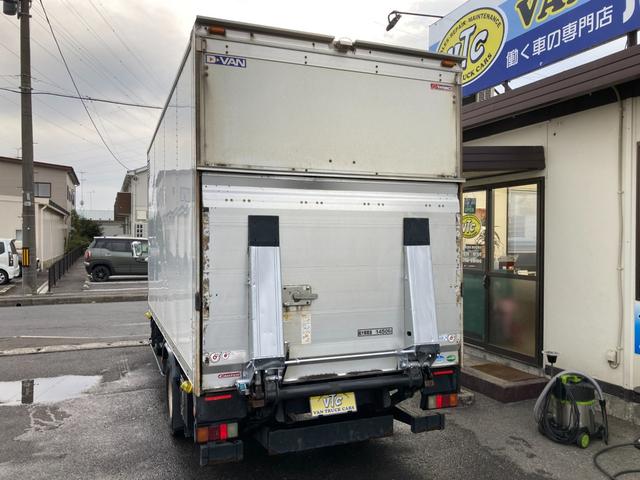 キャンター 　パブコパネルバン　新明和パワーゲート　４ＷＤ　ＡＴ　ディーゼルターボ　荷台内寸４３００・１７６０・２０７０　アルミ縞鋼板　ラッシングレール２段　バックモニター　フォグ　左電格ミラー　３７４６４７ｋｍ（14枚目）