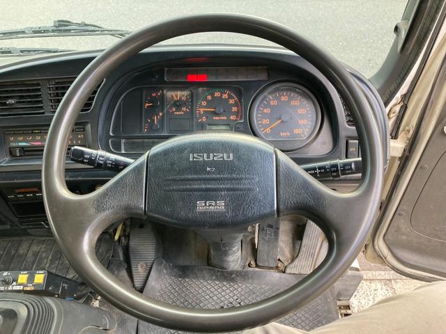 フォワード 強化ダンプ 6速マニュアル 2ペダル 5.2ディーゼル 新明和DRF4 電動コボレーン 3.7t積 FRR90C3S タイヤサイズ225/80R17.5 タイヤチェーン1ペア有り ラジオデッキ HSA 4tダンプ(35枚目)