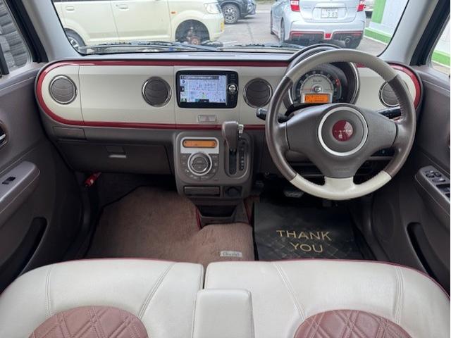 アルトラパンショコラ X スマホ連携ナビゲーション バックカメラ ビルトインETC プッシュスタート アイドリングストップ レザー調シート HIDヘッドライト 14インチアルミ 電動格納ウィンカーミラー シートリフター(3枚目)