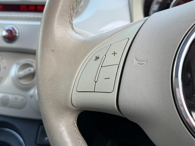 ５００ ツインエア　ポップ　レザーシート　外品レーダー　ステアリングリモコン　純正１５インチアルミ　キーレス（9枚目）