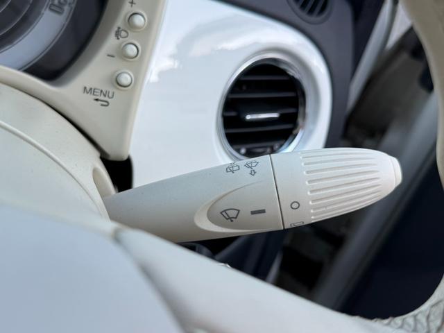 ５００ ツインエア　ポップ　レザーシート　外品レーダー　ステアリングリモコン　純正１５インチアルミ　キーレス（12枚目）