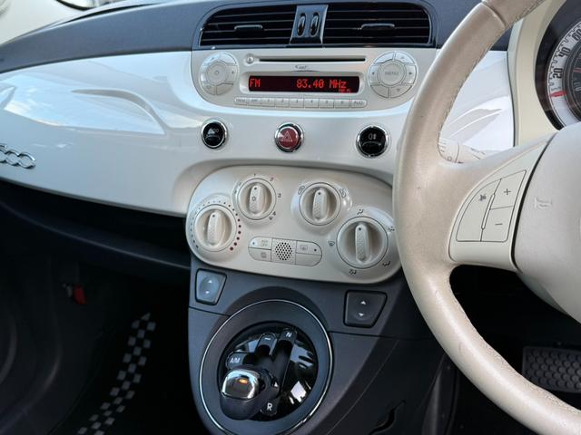 ５００ ツインエア　ポップ　レザーシート　外品レーダー　ステアリングリモコン　純正１５インチアルミ　キーレス（13枚目）