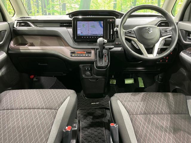 ソリオバンディット ハイブリッドMV 4WD 両側電動スライドドア 純正8型ナビ 全周囲カメラ 衝突被害軽減システム レーダークルーズ 禁煙車 コーナーセンサー スマートキー LEDヘッド オートハイビーム 車線逸脱警報 オートライト(2枚目)