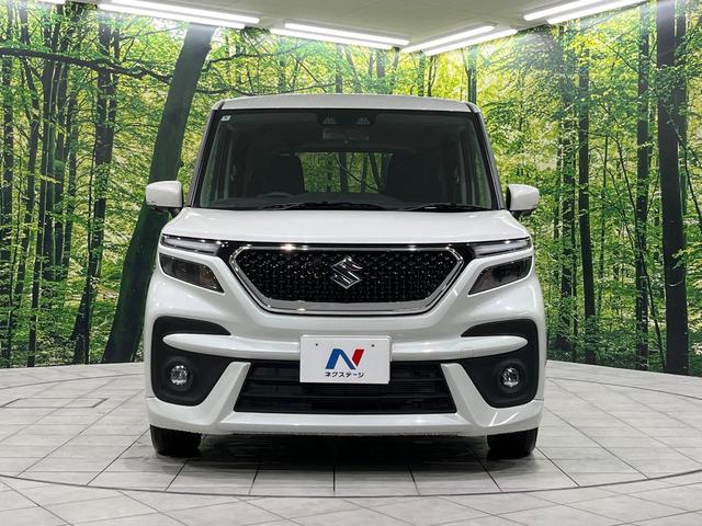 ソリオバンディット ハイブリッドMV 4WD 両側電動スライドドア 純正8型ナビ 全周囲カメラ 衝突被害軽減システム レーダークルーズ 禁煙車 コーナーセンサー スマートキー LEDヘッド オートハイビーム 車線逸脱警報 オートライト(15枚目)