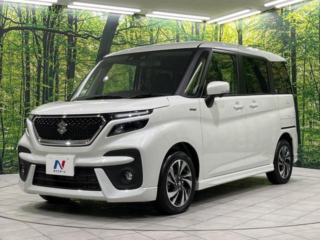 ソリオバンディット ハイブリッドMV 4WD 両側電動スライドドア 純正8型ナビ 全周囲カメラ 衝突被害軽減システム レーダークルーズ 禁煙車 コーナーセンサー スマートキー LEDヘッド オートハイビーム 車線逸脱警報 オートライト(59枚目)