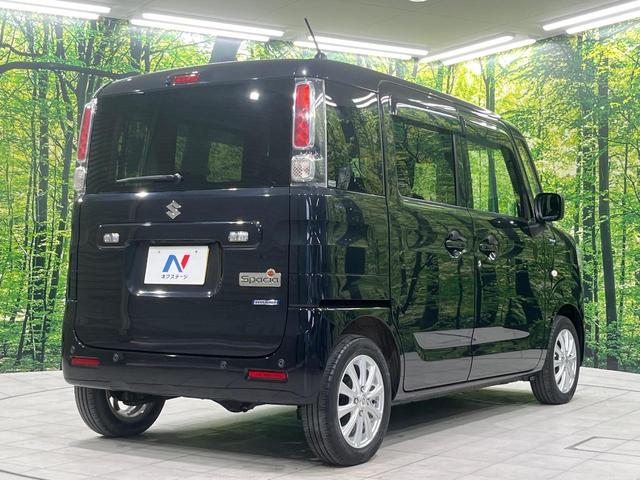 スペーシア ハイブリッドG 純正SDナビ バックカメラ 禁煙車 衝突軽減装置 オートライト オートエアコン クリアランスソナー スマートキー シートヒーター ドアバイザー プライバシーガラス CD/DVD再生 盗難防止システム(18枚目)