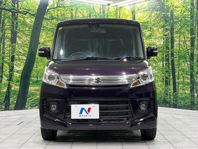 スペーシアカスタム GS パナソニック製SDナビ 衝突被害軽減システム スマートキー シートヒーター アイドリングストップ HIDヘッド オートライト オートエアコン CD DVD再生 フルセグ 盗難防止装置 衝突安全ボディ(15枚目)