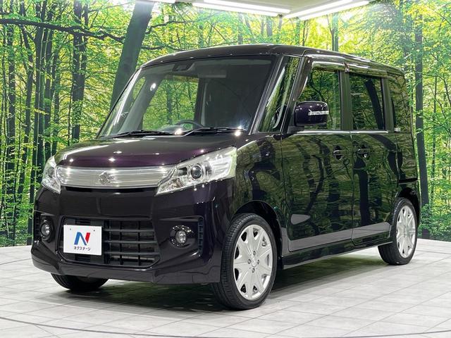 スペーシアカスタム GS パナソニック製SDナビ 衝突被害軽減システム スマートキー シートヒーター アイドリングストップ HIDヘッド オートライト オートエアコン CD DVD再生 フルセグ 盗難防止装置 衝突安全ボディ(46枚目)