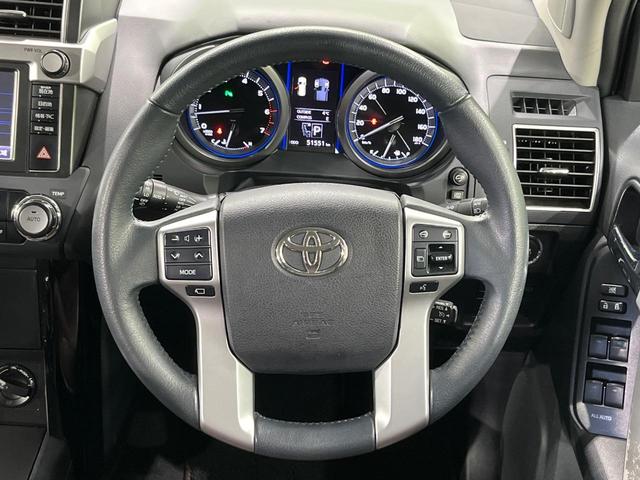 ランドクルーザープラド TX Lパッケージ・G-フロンティア 純正SDナビ バックカメラ 禁煙車 茶革シート シートヒーター スマートキー オートライト オートエアコン LEDヘッド クルコン パワーシート クリアランスソナー 電動格納ミラー 衝突安全ボディ(13枚目)