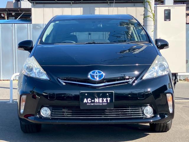 プリウスアルファ S チューン ブラック アルパイン9インチナビ バックカメラ フルセグ Bluetooth ETC オートライト 純正ホイールキャップ 電動格納ミラー ステアリングリモコン オートエアコン フォグランプ スマートキー(4枚目)