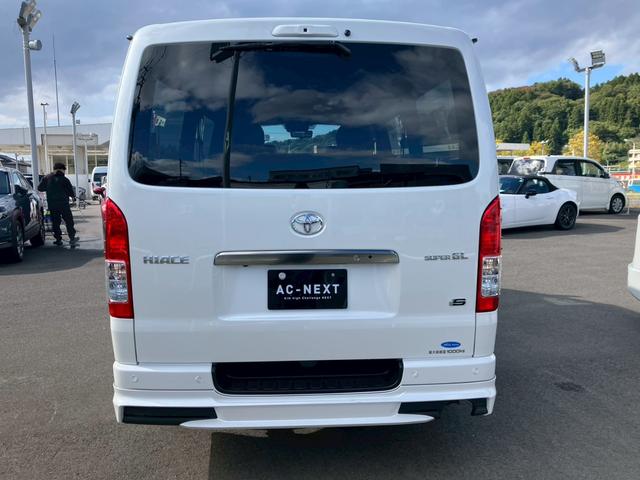 ハイエースバン ロングスーパーGL ダークプライムS ワンオーナー モデリスタエアロ LEDヘッドライト 両側電動スライドドア デジタルインナミラー ナビ フルセグ バックカメラ Bluetooth CD DVD スマートキー 電格納ミラー シートカバー(6枚目)