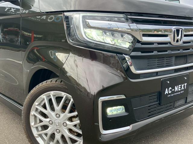 Ｎ－ＢＯＸカスタム Ｌターボ　純正９インチナビ　パドルシフト　合皮シート　ＡＣＣ　ステアリングリモコン　バックカメラ　オートライト　ＬＥＤライト　フルセグＴＶ　ＣＤ　ＤＶＤ　両側電動スライドドア　レーンキープ　衝突軽減　ＥＴＣ（34枚目）