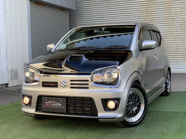 アルトワークス ベースグレード　５速ＭＴ　ＴＥＩＮ車高調　モンスタースポーツマフラー　ＤＥＦＩブースト計　Ｈｏｔｓｔｕｆｆメッシュホイール　社外テール　ＦＲＰボンネット　ＺＥＲＯ１０００エアクリ（2枚目）