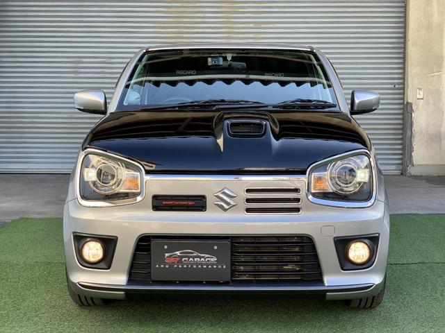 アルトワークス ベースグレード　５速ＭＴ　ＴＥＩＮ車高調　モンスタースポーツマフラー　ＤＥＦＩブースト計　Ｈｏｔｓｔｕｆｆメッシュホイール　社外テール　ＦＲＰボンネット　ＺＥＲＯ１０００エアクリ（4枚目）