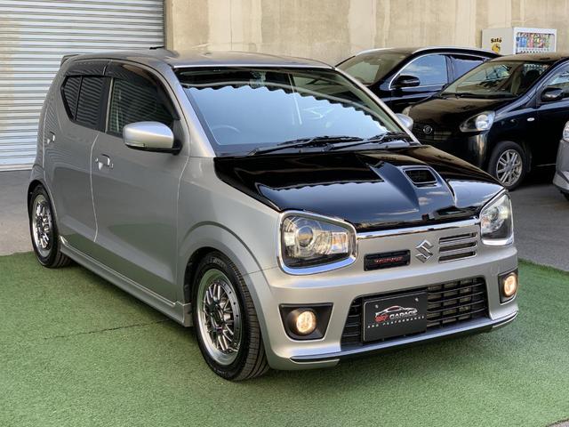アルトワークス ベースグレード　５速ＭＴ　ＴＥＩＮ車高調　モンスタースポーツマフラー　ＤＥＦＩブースト計　Ｈｏｔｓｔｕｆｆメッシュホイール　社外テール　ＦＲＰボンネット　ＺＥＲＯ１０００エアクリ（6枚目）