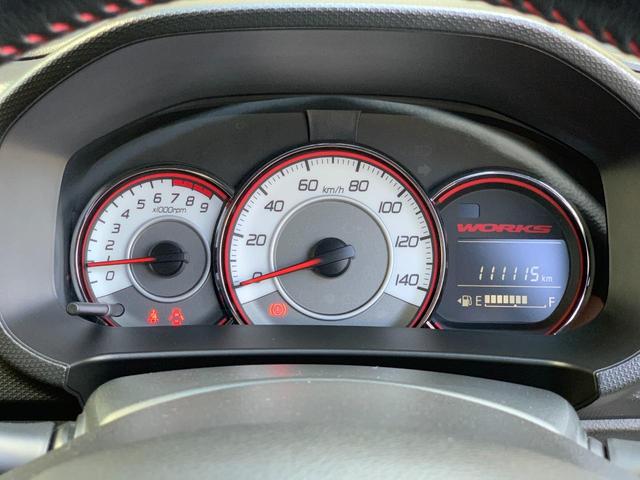 アルトワークス ベースグレード　５速ＭＴ　ＴＥＩＮ車高調　モンスタースポーツマフラー　ＤＥＦＩブースト計　Ｈｏｔｓｔｕｆｆメッシュホイール　社外テール　ＦＲＰボンネット　ＺＥＲＯ１０００エアクリ（35枚目）