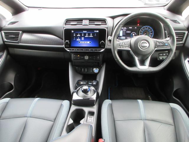 リーフ ｅ＋　Ｇ　ナビ　全方位カメラ　パーキングアシスト　フルセグＴＶ　Ｂｌｕｅｔｏｏｔｈ　ＵＳＢ　革シートヒーター　衝突被害軽減システム　プロパイロット　ＥＴＣ２．０　ドライブレコーダー　ブラインドスポットモニター（2枚目）