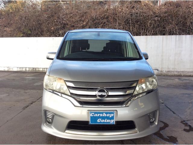 セレナ ハイウェイスター　フリップダウン」モニターＥＴＣ　バックカメラ　ナビ　ＴＶ　オートクルーズコントロール　両側電動スライド　スマートキー　アイドリングストップ　電動格納ミラー　３列シート　純正ＡＷ　ＣＤ　ＤＶＤ再生（2枚目）