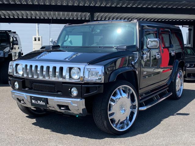 ハマーＨ２ 　新車並行／ＬＥＸＡＮＩ２６インチ／ＣＲＯＳＳ４本出マフラー／本革シート／サンルーフ／実走行／ナビＴＶ／バックカメラ／前後ドラレコ／スモークテール／外装マッチペイント済（2枚目）
