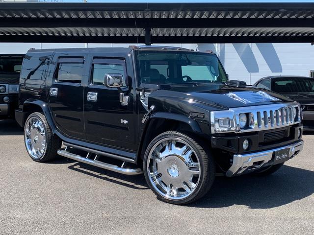 ハマーＨ２ 　新車並行／ＬＥＸＡＮＩ２６インチ／ＣＲＯＳＳ４本出マフラー／本革シート／サンルーフ／実走行／ナビＴＶ／バックカメラ／前後ドラレコ／スモークテール／外装マッチペイント済（5枚目）