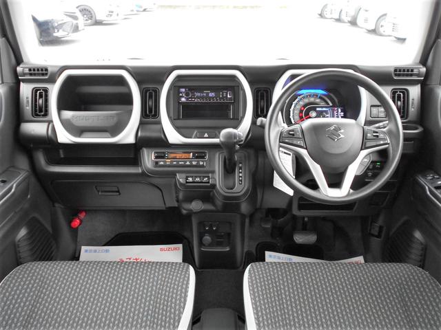 ハスラー ハイブリッドＧ　４ＷＤ　ＣＤオーディオ　衝突被害軽減ブレーキ　プッシュスタート　両席シートヒーター　オートエアコン　オートライト　アイドリングストップ　横滑り防止機能　盗難防止システム　アダプティブクルーズコントロール　ステアリングリモコン（5枚目）