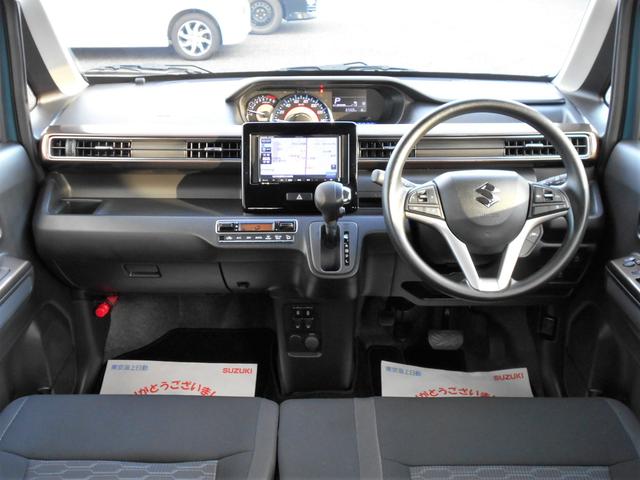 ワゴンRカスタムZ HYBRID ZX 4WD ワンセグナビ Bluetooth対応 プッシュスタート シートヒーター オートエアコン オートライト 衝突被害軽減システム アイドリングストップ 横滑り防止機能 盗難防止システム アダプティブクルーズコントロール(5枚目)