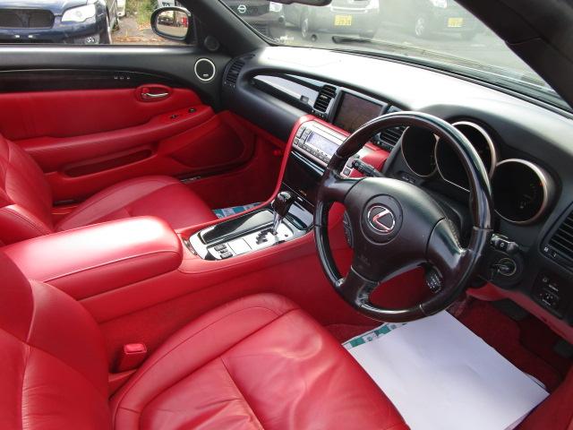 SC SC430 赤革シート マークレビンソン クルーズコントロール 電動オープン シートヒーター 純正ナビ パワーシート 18インチアルミ HIDライト(9枚目)