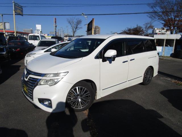 エルグランド ２５０ハイウェイスタープレミアム　両側パワスラ　純正ナビフルセグＴＶ　Ｂｌｕｅｔｏｏｔｈ　バックカメラ　本革シート　パワーシート　ビルトＥＴＣ　ローダウン　シートヒーター　スマートキ　プッシュスタート　クルーズコントロール　後期型（2枚目）