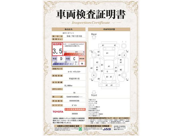 車両状態評価書