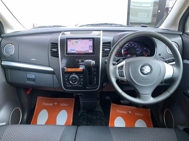 ワゴンＲスティングレー Ｔ　ターボ　ナビ＆地デジ　プッシュスタート＆スマートキー　キセノンライト＆Ｆフォグ　オートライト　ＥＴＣ　オートエアコン　純正１４インチＡＷ（4枚目）